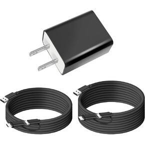 UL Listed Tablet Charger for All Kindle Fire Tablets with 6FT&10FT 2IN1 USB to Micro-USB and USB-C Cables Replacement for Fire HD 7 8 10, Kindle Paperwhite, E-Reader, Voyage, Kindle Kids