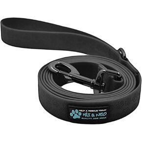 Max and Neo Waterproof Dog Leash - We Donate a Leash to a Dog Rescue for Every Leash Sold (Black) 6 FT X 1" Wide