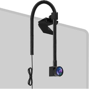 Center Cam Middle Webcam for PC,1080P Plug & Play Low Light Center Cam with Microphone Cover Middle Screen Webcam for Zoom,Video Call, Skype, Teams