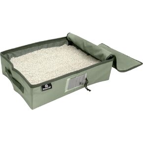 SportPet Designs Portable Travel Litter Box, Litter Box - Green