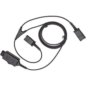Training Headset Adapter Y QD Cord with Switch Mute for Agents & Supervisors | Y-Splitter Adapter 2701903 Compatible with Plantronics QD Headset for Training Purposes