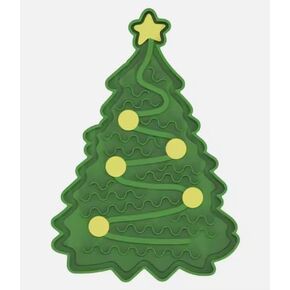 Jolly Tree Lick Mat - Holiday Slow Feeder for Pets, Green