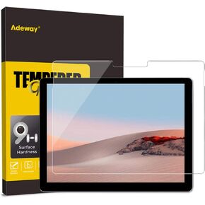 Adeway Glass Screen protector for Microsoft Surface Go 4/3/2/1 10.5 Inch, 9H/ Ultra Sensitive/One Touch Installation, Also Compatible for Surface Go 1/2/3 (2018/2020/2021)