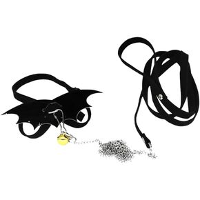 POPETPOP Adjustable Tortoise Harness Small Pet Turtle Leash and Harness, Small Pet Harness for Tortoise, Hamster, Bearded Dragon Supplies (Black Wing, S)