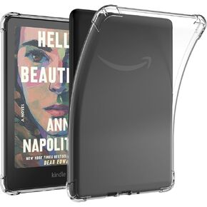 Clear Case for 7" All-New Kindle Paperwhite 12th Generation and Kindle Colorsoft Signature Edition (2024) - Ultra-Thin Lightweight TPU Transparent Flexible Soft Back Cover (Clear)