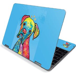 MightySkins Skin for Samsung Chromebook Plus V2 12" (2019) - Boxer Rainbow | Protective, Durable, and Unique Vinyl Decal wrap Cover | Easy to Apply, Remove, and Change Styles | Made in The USA