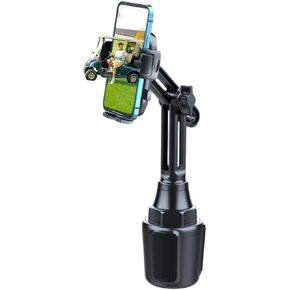 YKI Golf Cart Phone Holder with Quick Extension Long Arm, Cell Phone Holder for Golf Cart, Car, Truck, SUVs, Golf Cart Cup Holder Phone Mount for All 4-7 inch Cell Phones