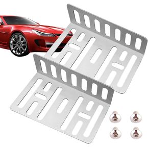 2 DIN Installation Dash Kit, Metal Car Stereo Radio Installation Kit, Universal Double DIN Dash Mount Frame Accessories, 2 Brackets＆4 Screws, 3.15 x 1.88 x 0.94 in