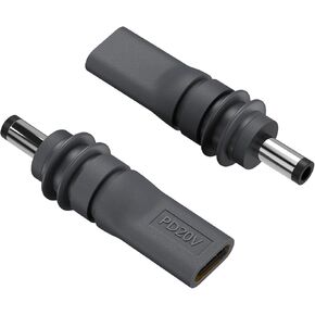 weishan 2-Pack USB C Female to DC Power Adapter for Starlink Mini, PD 100W Type C Fast Charging Extension Adapter with Outdoor Waterproof DC Barrel