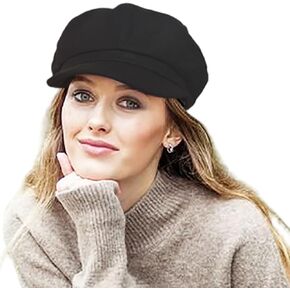 Women Beret Newsboy Hat, Fall Baker Boy Hat Women, 8 Panels Beret Hat, Winter Paper Boy Cabbie Hat，Newspaper Boy Hat