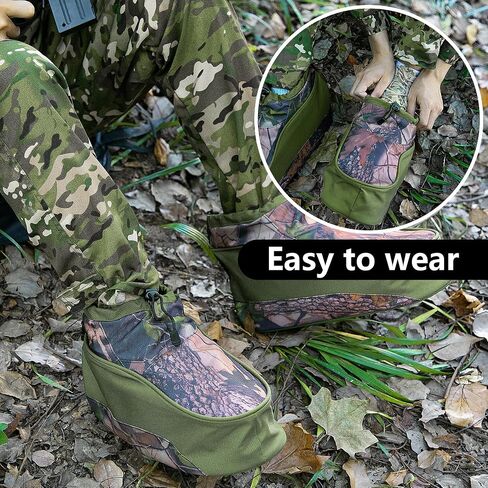 RunNico Waterproof Camo Boot Insulated Covers, 600D Hunting Non-Slip Boot Cover with Adjustable Drawstring, Cold Weather Boot Insulators for Men Women Hunting Camping Fishing Wildlife Photography(M,L) in Saudi Arabia