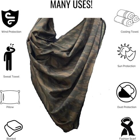 Tactical Cooling Shemagh Scarf | Sun Protection, Ultra-Absorbent, Lightweight Head Scarf For Men in Saudi Arabia