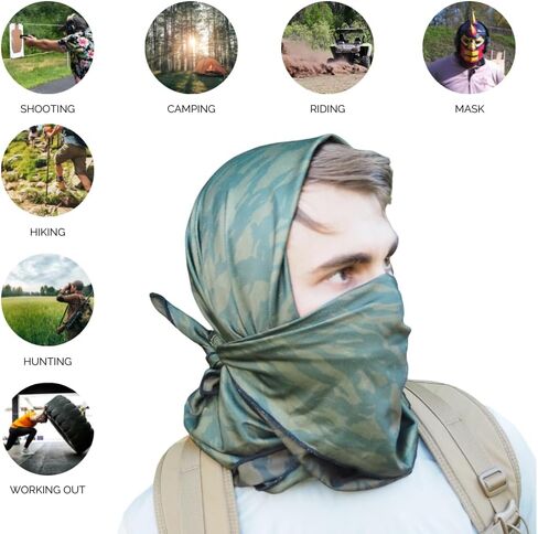 Tactical Cooling Shemagh Scarf | Sun Protection, Ultra-Absorbent, Lightweight Head Scarf For Men in Saudi Arabia