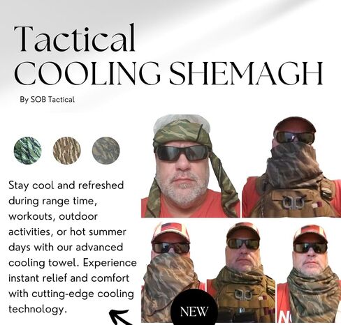 Tactical Cooling Shemagh Scarf | Sun Protection, Ultra-Absorbent, Lightweight Head Scarf For Men in Saudi Arabia