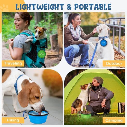Collapsible Dog Bowls, 2 Pack Portable Travel Dog Bowls, Foldable Dog Water Bowl for Dogs Cats, Pet Feeding Watering Dish with Carabiner, Food Grade Silicone BPA Free(Pink+Orange, Small) in Saudi Arabia