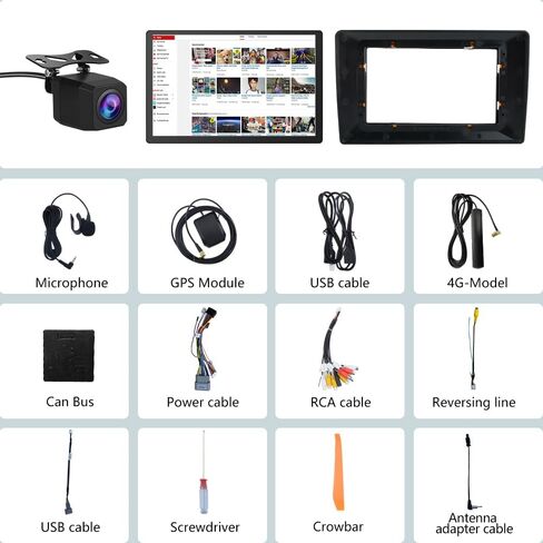 Car Radio Stereo for Jeep Wrangler JK Compass Dodge Ram Built-in Carplay Android Anto,Android 12 Head Unit 2G RAM 32GROM with DSP WiFi GPS Navigation Bluetooth SWC in Saudi Arabia