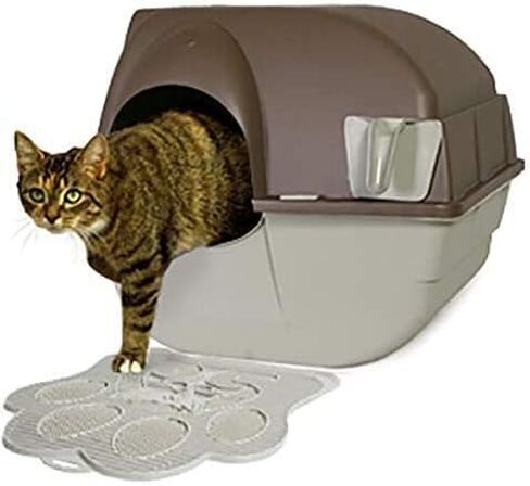 Omega Paw Non Slip Cat Cleaning Litter Box Mat Keeps Paws, Floors, & Carpet Free of Litter, Contains Spills Messes, Gray (2 Pack), Grey (Multi-pack) in Saudi Arabia