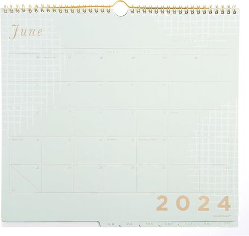 russell+hazel 2024-2025 (June 2024-July 2025) Family Wall Calendar, Dew Burst, 13.25" x 12.25" in Saudi Arabia