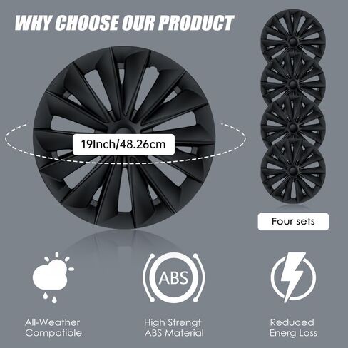 4 Pcs Full Coverage Wheel Center Caps for Tesla Cybertruck 8 PCS Lug Nut Covers 2024 Abs Center Hub Cover - Wheel Decoration Hubcaps Cybertruck Exterior Accessories Easy Installation Black in Saudi Arabia
