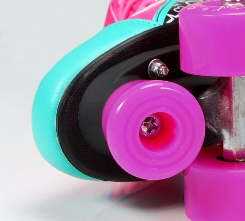 Kandy-Luscious Kid's Roller Skates - Comfortable Outdoor Children's Skates with Fun Colors & Designs | Disco Diva Black | Size 4 in Saudi Arabia
