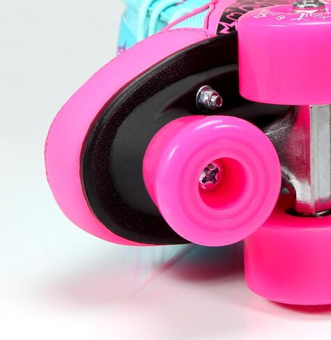 Kandy-Luscious Kid's Roller Skates - Comfortable Outdoor Children's Skates with Fun Colors & Designs | Disco Diva Black | Size 4 in Saudi Arabia
