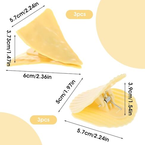 Cute Chip Clips, 6Pcs Bag Clips Food Clips Novelty Creative Realistic Potato Chips Crisps Shape Snack Clips Funny Sealing Clips for Kitchen Food Storage Snacks Bag Sealer Sealing in Saudi Arabia