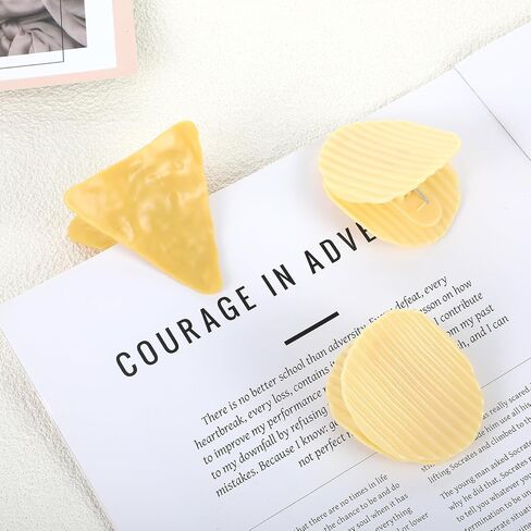 Cute Chip Clips, 6Pcs Bag Clips Food Clips Novelty Creative Realistic Potato Chips Crisps Shape Snack Clips Funny Sealing Clips for Kitchen Food Storage Snacks Bag Sealer Sealing in Saudi Arabia