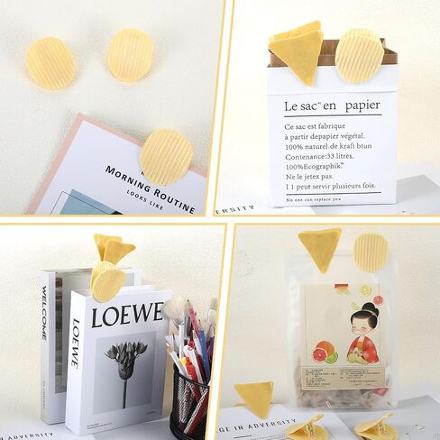 Cute Chip Clips, 6Pcs Bag Clips Food Clips Novelty Creative Realistic Potato Chips Crisps Shape Snack Clips Funny Sealing Clips for Kitchen Food Storage Snacks Bag Sealer Sealing in Saudi Arabia