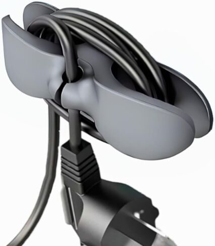 PRAXI White Grey Black Cord Organizers for Appliances - Upgraded Cord Holder Stick On - 6 Cord Kepper with 12 3M Adhesives - Rubber Cord Wrapper for Appliances Mixers, Coffee Maker, Chargers, and more in Saudi Arabia