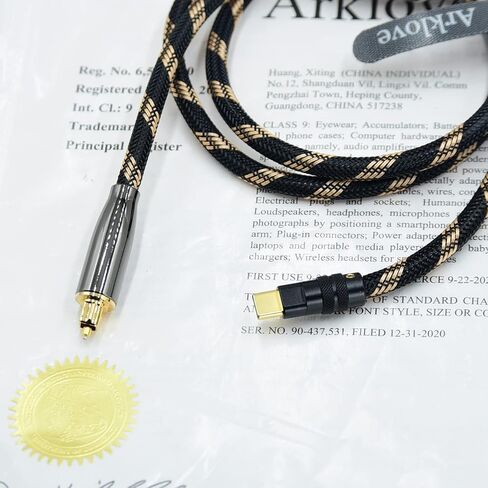 كابل USB c إلى كابل بصري بطول 5 أقدام اختر ذكر من النوع C إلى واجهة الصوت الرقمية من الألياف البصرية الرقمية سلك محول Toslink لـ DAC amp Sound Preamp Amplifier DSD64 dsd128 192K مع الهاتف in Kuwait