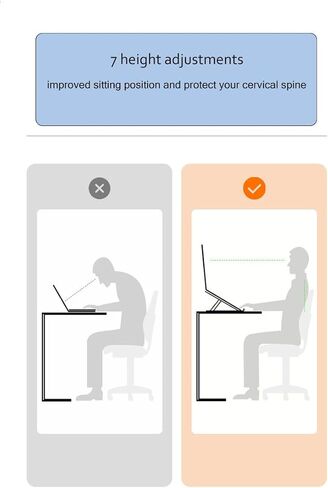 Portable and Adjustable Laptop Stand,Foldable Laptop Stand for Desk,Aluminum Alloy Not ABS Laptop Riser, Notebook Bracket,Notebook Holder in Saudi Arabia
