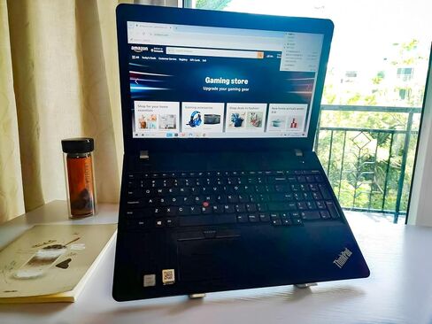 Portable and Adjustable Laptop Stand,Foldable Laptop Stand for Desk,Aluminum Alloy Not ABS Laptop Riser, Notebook Bracket,Notebook Holder in Saudi Arabia