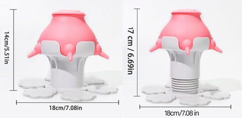 Puppy Feeder for Multiple Puppies and Kittens, Alishasha, 400ml Breast Milk Feeder with 5 Nipples, Adjustable Simulated Nursing Silica Bottle for Newborn Puppies and Kittens,Piggy,Rabbits (Pink) in Saudi Arabia