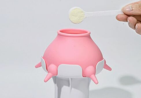 Puppy Feeder for Multiple Puppies and Kittens, Alishasha, 400ml Breast Milk Feeder with 5 Nipples, Adjustable Simulated Nursing Silica Bottle for Newborn Puppies and Kittens,Piggy,Rabbits (Pink) in Saudi Arabia