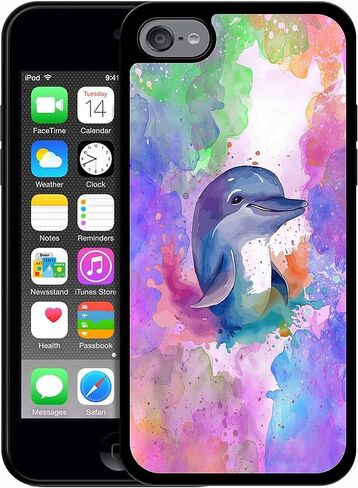 حافظة SM لجهاز iPod Touch 7، حافظة iPod Touch 6، حافظة iPod Touch 5 - حافظة/غطاء هاتف خلفي واقٍ من مادة TPU المطاطية الناعمة المقاومة للصدمات لجهاز iPod Touch 7/6 / 5. in Saudi Arabia