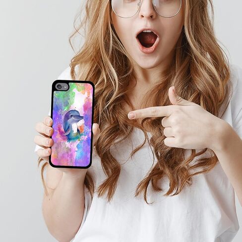 حافظة SM لجهاز iPod Touch 7، حافظة iPod Touch 6، حافظة iPod Touch 5 - حافظة/غطاء هاتف خلفي واقٍ من مادة TPU المطاطية الناعمة المقاومة للصدمات لجهاز iPod Touch 7/6 / 5. in Saudi Arabia