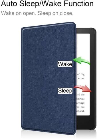 Case for All-New Kindle Paperwhite 12th Gen 2024 (7") & for Kindle Colorsoft Signature Edition (7"), Slim Protective Smart Leather Cover with Auto Wake/Sleep (Red) in Kuwait