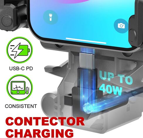 حامل هاتف شحن من SIGHILL NO-Look Agena G1 مزود بفتحة تهوية عالمية للسيارة لمنفذ USB-C iPhone وSamsung وGoogle in Saudi Arabia