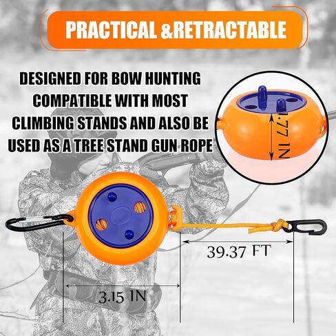 2 Pcs Tree Stand Gear Hoist 29.5 ft Retractable Bow and Gear Hoist Bow Hunting Gear Accessories for Hunting Bow and Gun Retriever in Kuwait