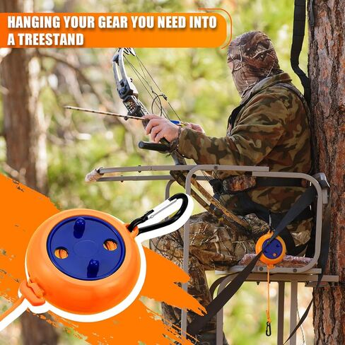 2 Pcs Tree Stand Gear Hoist 29.5 ft Retractable Bow and Gear Hoist Bow Hunting Gear Accessories for Hunting Bow and Gun Retriever in Kuwait