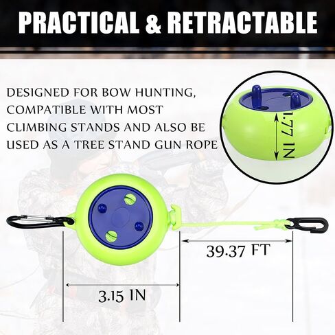 2 Pcs Tree Stand Gear Hoist 29.5 ft Retractable Bow and Gear Hoist Bow Hunting Gear Accessories for Hunting Bow and Gun Retriever in Saudi Arabia