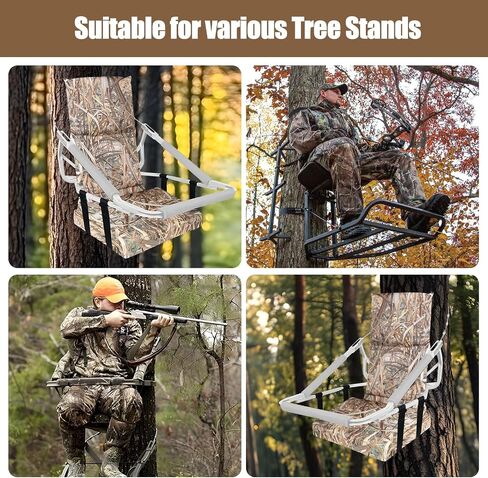 Tree Stand Seat,Adjustable Tree Stand Seat Cushion for Hunting,Extra Thick Comfortable Layer Double Sponge Universal Treestand Cushion Fits Climber Deer Tree Stands in Saudi Arabia