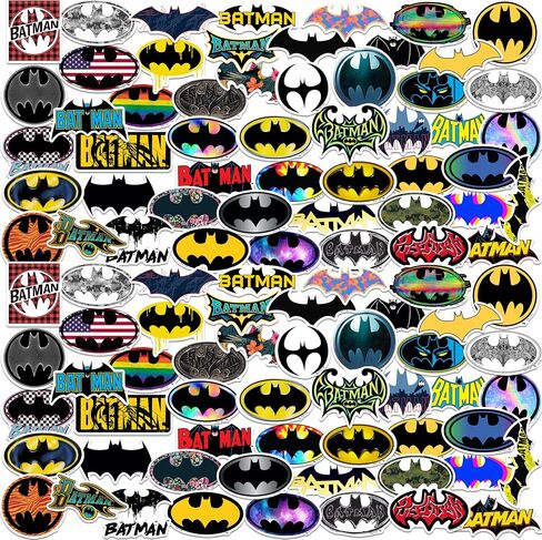 Batman Logo 50 Vinyl Stickers Waterproof Die-Cut Decals Laptop Water Bottle in Saudi Arabia