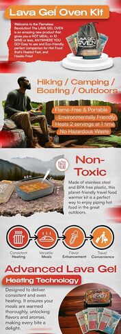 Oven Kit - Your Ultimate Companion for Hot Meals Anytime, Anywhere - Compact and Eco Friendly Hot Food On The Go, for Camping Hiking Outdoor Cooking, Light Weight with Carry Bag in Saudi Arabia