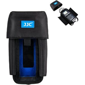 JJC H4n Protective Carrying Storage Pouch Case Bag for Zoom H4n Pro All Black & Tascam DR-40 Handy Portable Recorder replaces Zoom PCH-4n Case, with Clear Visible Front Face Cover Protector