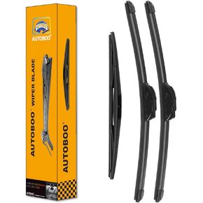 3 Wipers Replacement for Audi Q5 2018 2019 2020 2021 2022 2023 Windshield Wiper Blades with Rear 24"+20"+15inch
