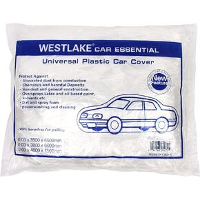 Universal Clear Disposable Car Cover for SUV, Sedan, Sport Cars, Antique Cars up to 22' x 12'