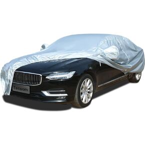 Tecoom Car Cover Waterproof All Weather, 2023 8 Layers Soft Cotton Heavy Duty Car Cover With Lock and Driver Door Zipper, Windproof Snowproof Sun UV Hail Protector Car Cover Fit For SUV (170-190 Inch)