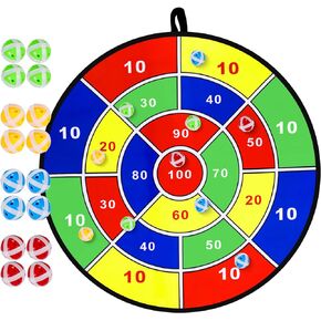 Kids Dart Board Game Set-29 inchs, Board Games with 16 Stick Balls, Summer Indoor Outdoor Toys Games for Kids Ages 4-8, Birthday Party Games Yard Toys for Kids Ages 3 4 5 6 7 8 9 10 11