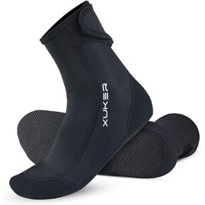 XUKER Neoprene Socks 2mm, Sand Proof Beach Volleyball Socks Anti Slip Quick Dry Water Socks for Beach Soccer Tennis